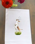 Dog Leaping at Bubbles Kitchen Towel