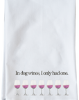 Dog Wine Red Kitchen Towel