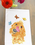 Doodle with Butterflies Kitchen Towel