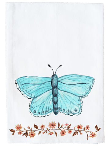 Blue Butterfly Kitchen Towel