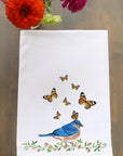 Bluebird With Butterfly Kitchen Towel