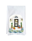 Fall House Facade Personalize Option Kitchen Towel