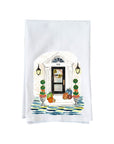 Fall House Facade Personalize Option Kitchen Towel