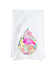 Floral Flamingo Kitchen Towel