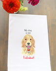 Golden Dog Valentine Kitchen Towel