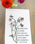 God Spoke Today Floral Kitchen Towel