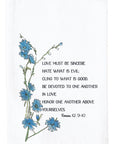 Honor One Another Romans 12 Floral Kitchen Towel