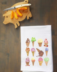 Ice Cream Collage Summer Kitchen Towel