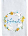 March Wreath with Options Kitchen Towel