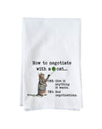Negotiate with cat Kitchen Towel