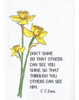 Others Can See Him C S Lewis Quote Floral Kitchen Towel