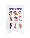 Patriotic Dog Collage Kitchen Towel