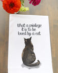 To Be Loved By A Cat Kitchen Towel