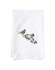 Robin And Blackberries Kitchen Towel