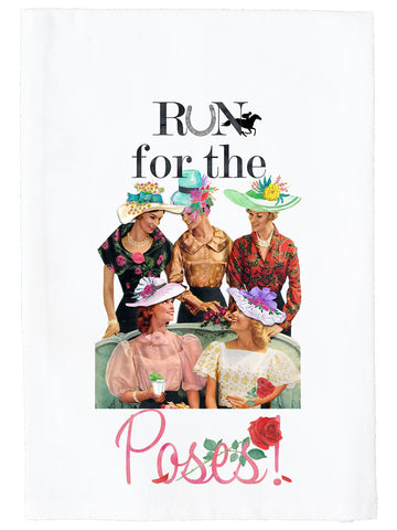 Run For The Poses Kitchen Towel