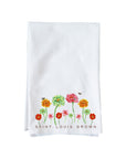 St. Louis Grown Zinnias Kitchen Towel