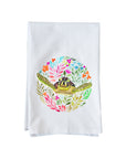Floral Sea Turtle Kitchen Towel