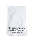 Train of thought derailed Kitchen Towel