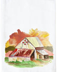 Vintage Barn with Star Kitchen Towel