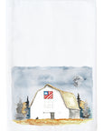 White Barn with Star Kitchen Towel