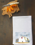 White Barn with Star Kitchen Towel
