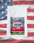 Watching fireworks Kitchen Towel