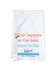 What Happens At The Lake, Lake of the Ozarks Kitchen Towel
