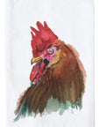 Watercolor rooster Kitchen Towel