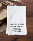 Lord baking outside Kitchen Towel