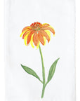 Yellow and Orange Zinnia Kitchen Towel