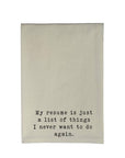 My Resume Natural Kitchen Towel