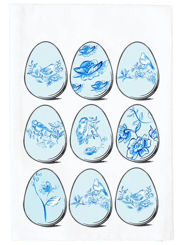 Blue Bird Eggs Kitchen Towel