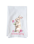 Welcome Spring Bunny Kitchen Towel