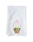Easter Basket Watercolor Kitchen Towel