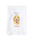Golden Dog Valentine Kitchen Towel