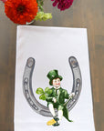 Horseshoe and Leprechaun Kitchen Towel