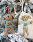 Tan Doodle With Curly Doodle Sweater Ornament (LIMITED QUANTITY)