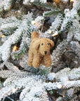 Curly Doodle Dog Felted Wool Ornament