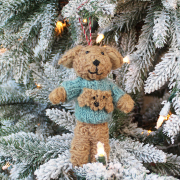 Tan Doodle With Curly Doodle Sweater Ornament (LIMITED QUANTITY)