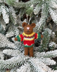 Ugly Multicolored Sweater Brown Mouse Ornament