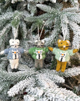 Ugly Sweater Grey Cat Ornament