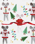 Mice In Sweaters Christmas Wrapping Paper BUY 4+ for FREE SHIPPING!