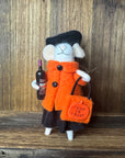 Trick-or-Treat Felted Mice Ornaments
