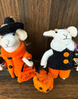 Trick-or-Treat Felted Mice Ornaments