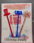 Patriotic Punch Acrylic Stir Sticks