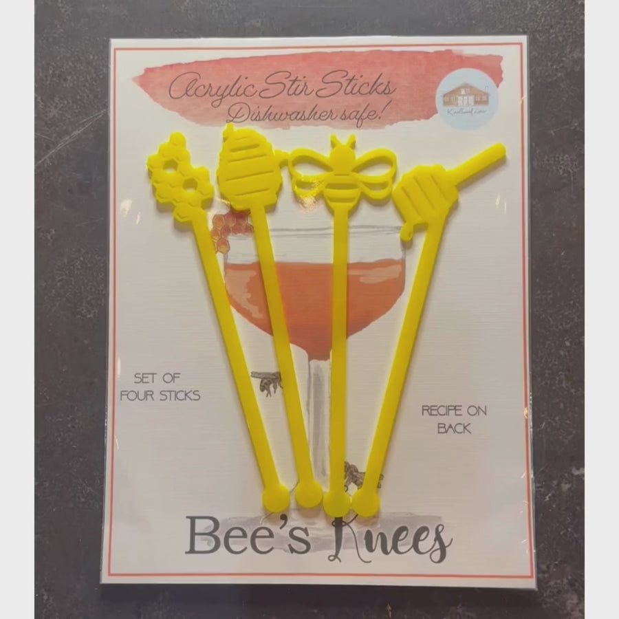 Bee's Knees Bee Acrylic Stir Sticks