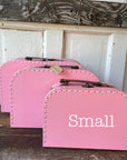 Personalized Pink Cardboard Suitcases