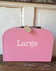 Personalized Pink Cardboard Suitcases