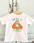 Wild and Three! Birthday Tee
