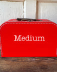 Red Cardboard Suitcases